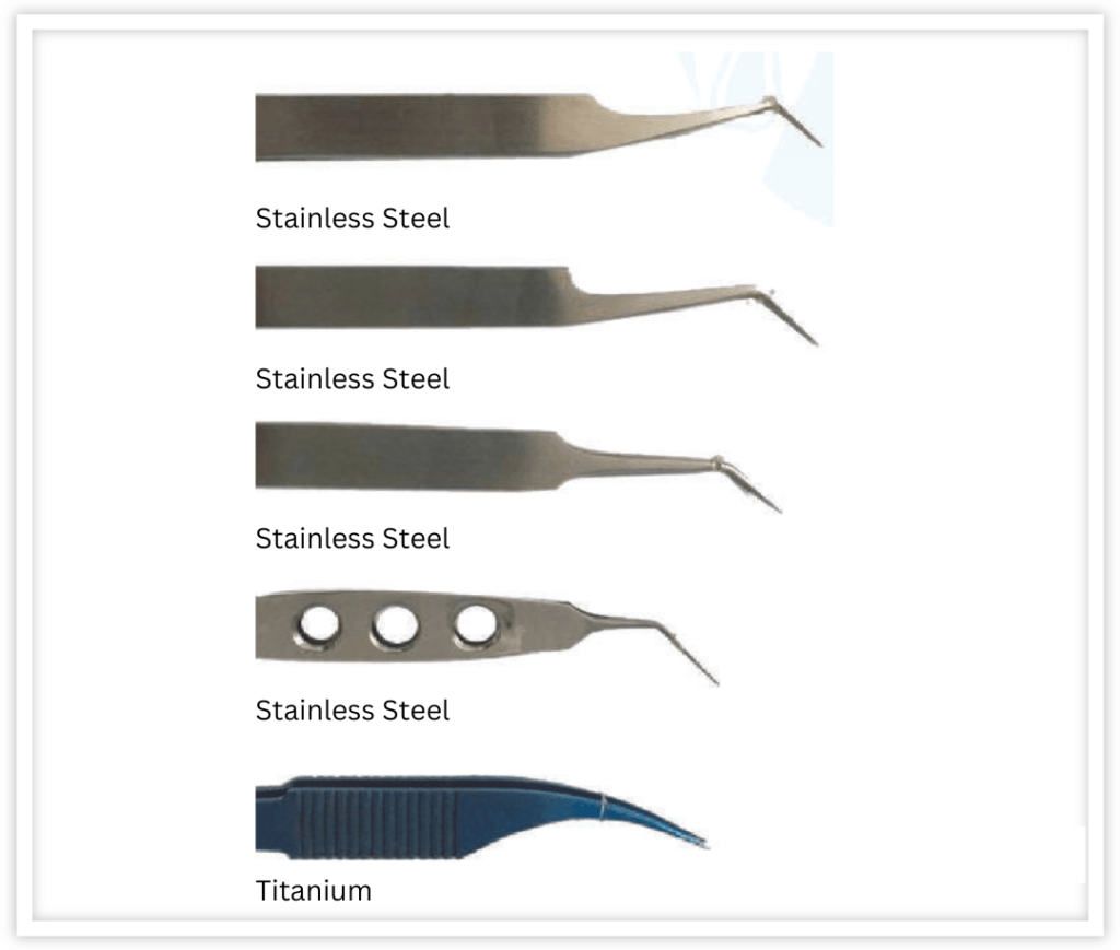 an angled forceps. This surgical instrument is used for reaching and grasping objects in hard-to-reach areas.


