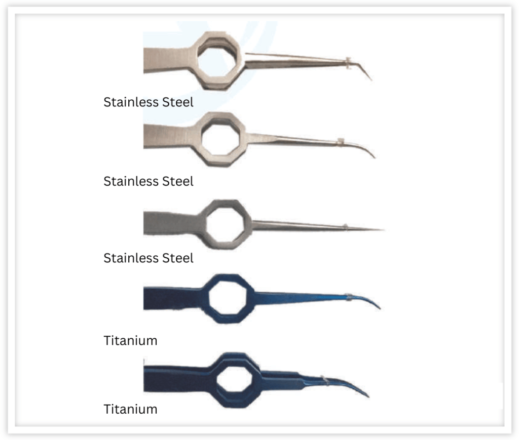 a forester forceps. This surgical instrument is specifically designed for precise tissue dissection and manipulation.