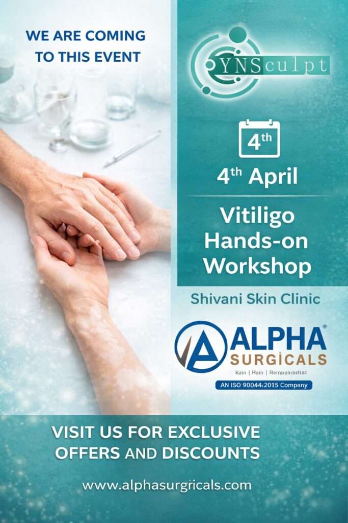 Alpha Surgicals Vitiligo Workshop hands-on dermatology training event at Shivani Skin Clinic