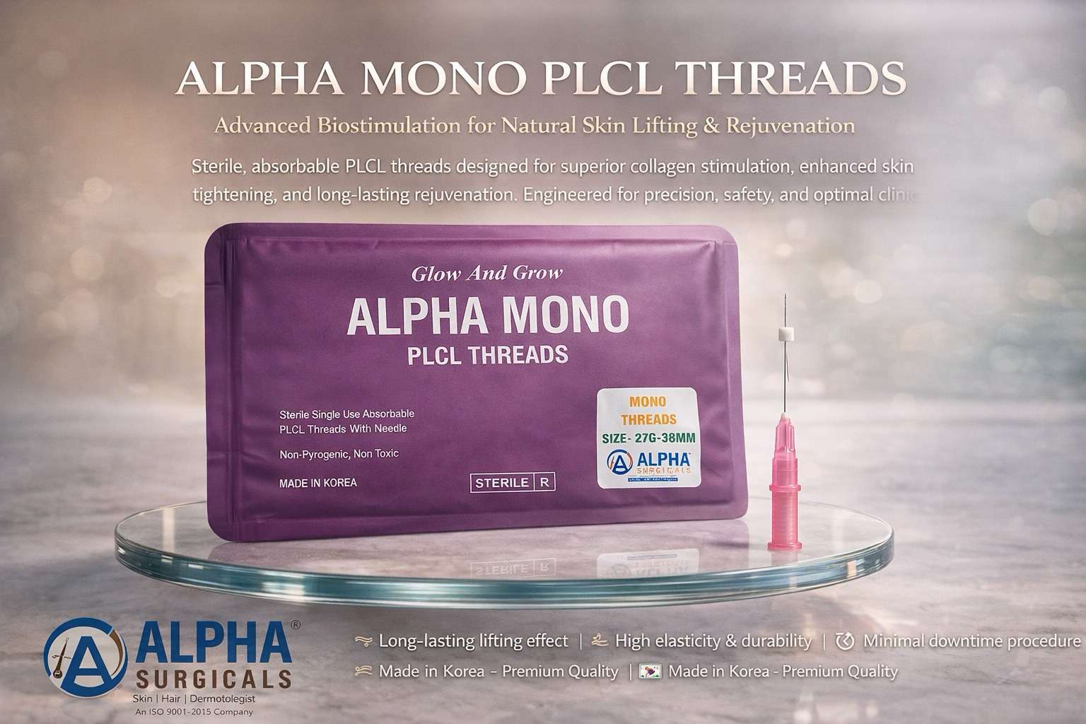 ALPHA MONO PLCL THREADS – Advanced non surgicals Solution for Acne Scar Treatment(pack of 10pcs) - Image 2