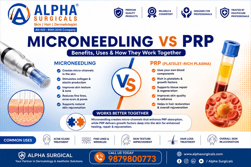 Microneedling vs PRP comparison for skin rejuvenation