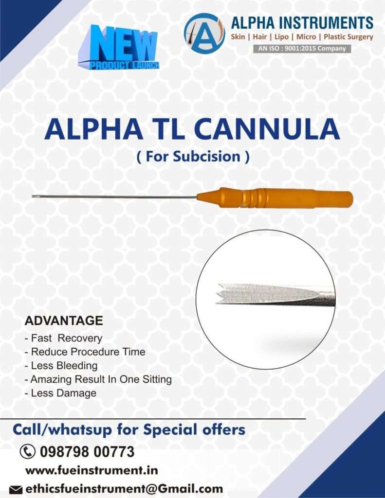 Taylor Liberator subcision cannula for acne scar treatment