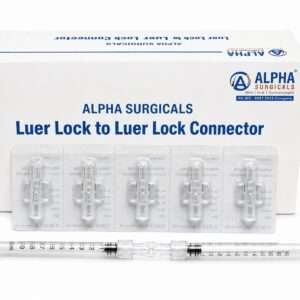 Disposable luer lock connector - syringe to syringe connector