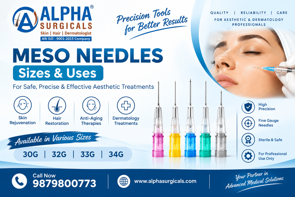 Meso needles sizes and uses for professional aesthetic treatments