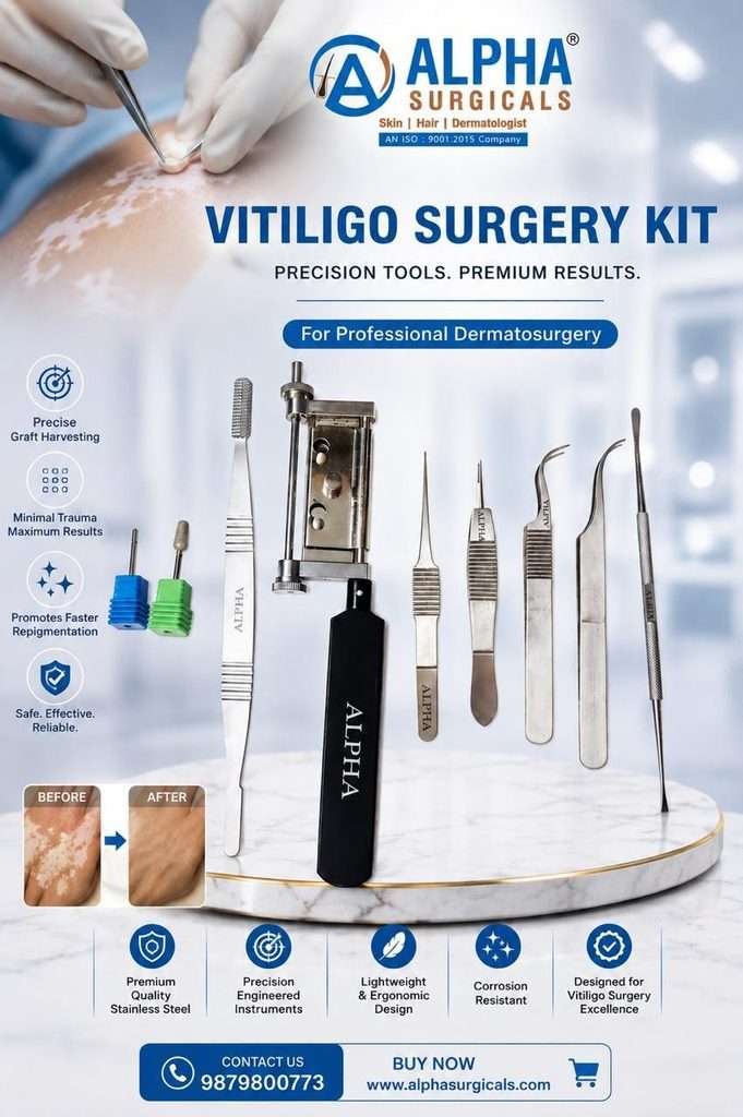 Vitiligo surgery instruments for dermatological procedures by Alpha Surgical