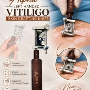 Alpha Left Handed Vitiligo Skin Grafting Knife – New Innovative Dermatology Surgical Instrument